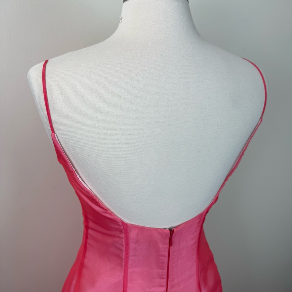 ABS by Allan Schwartz Iridescent Pink Evening Ball Gown Size 10 NWT Vintage Y2K - Picture 8 of 14